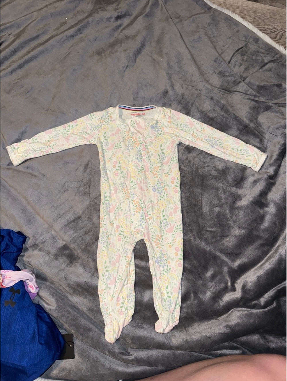 Magnetic Me Eco-Friendly Baby Footed Sleeper Pajamas 3-6 Months Floral Print